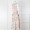 Anine Bing Mia White And Sand Seashell-Print Midi Dress