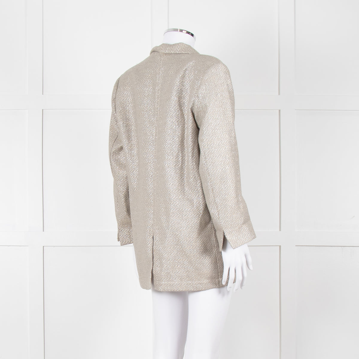 Forte Forte Silver Woven Single Button Blazer
