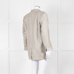 Forte Forte Silver Woven Single Button Blazer