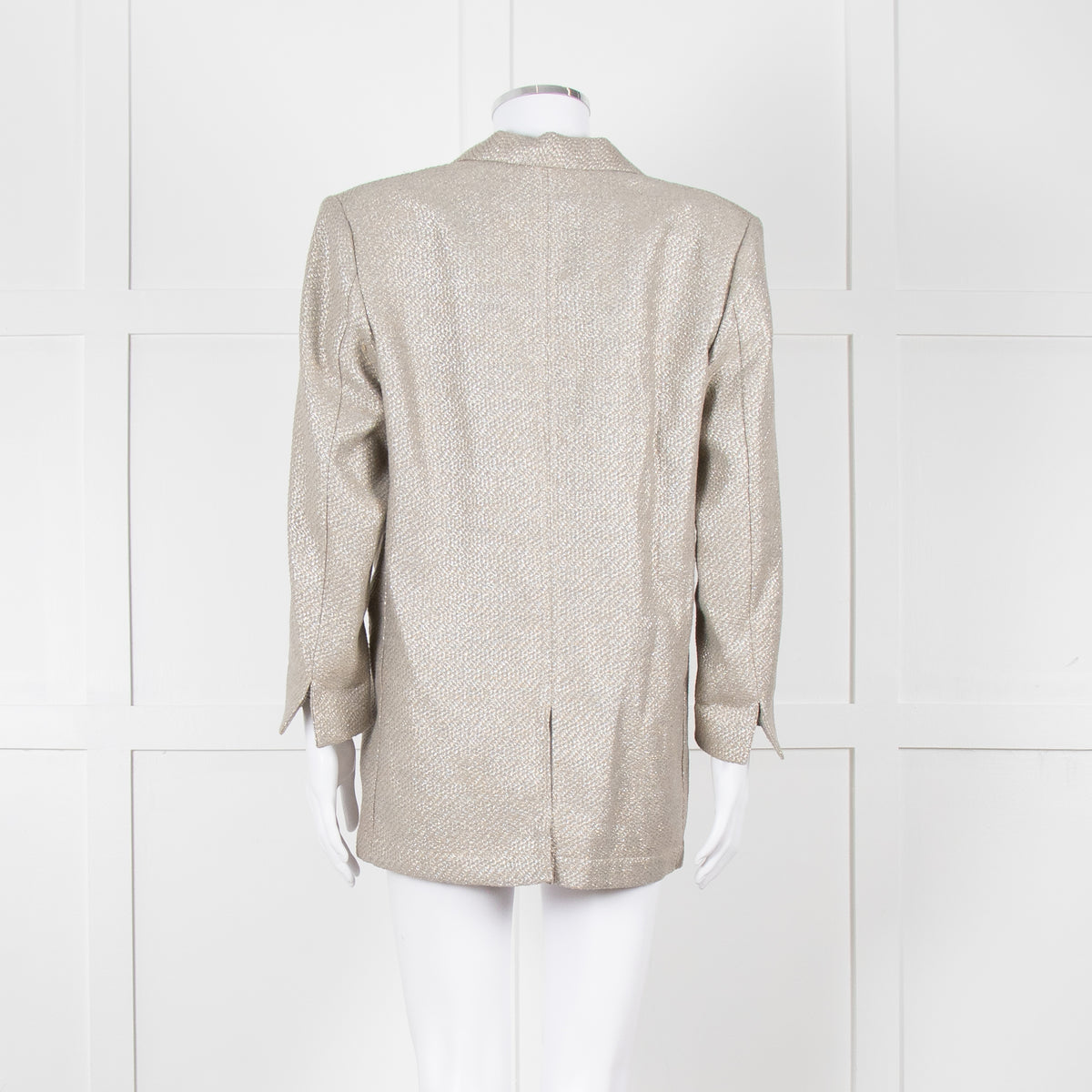 Forte Forte Silver Woven Single Button Blazer