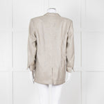 Forte Forte Silver Woven Single Button Blazer