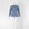 Isabel Marant Etoile Blue Red Floral Long Sleeve Top