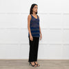Zadig & Voltaire Luxe Blue Lurex Striped Vest