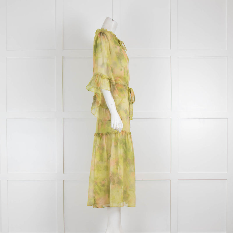 Misa Green Waisted Smock Dress