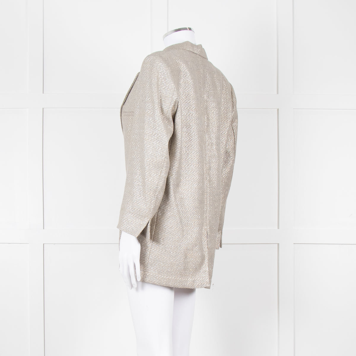 Forte Forte Silver Woven Single Button Blazer