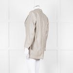 Forte Forte Silver Woven Single Button Blazer