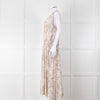 Anine Bing Mia White And Sand Seashell-Print Midi Dress