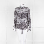 Joseph Grey Patterned Silk Shirt