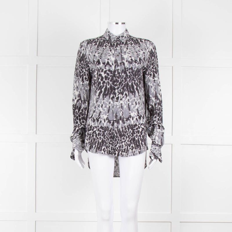 Joseph Grey Patterned Silk Shirt