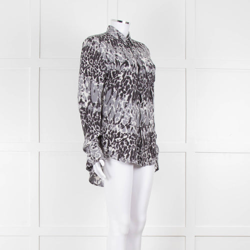 Joseph Grey Patterned Silk Shirt