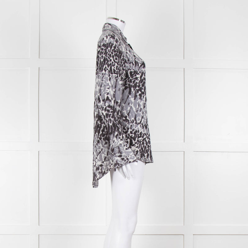 Joseph Grey Patterned Silk Shirt