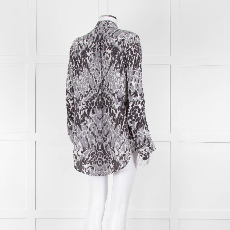 Joseph Grey Patterned Silk Shirt