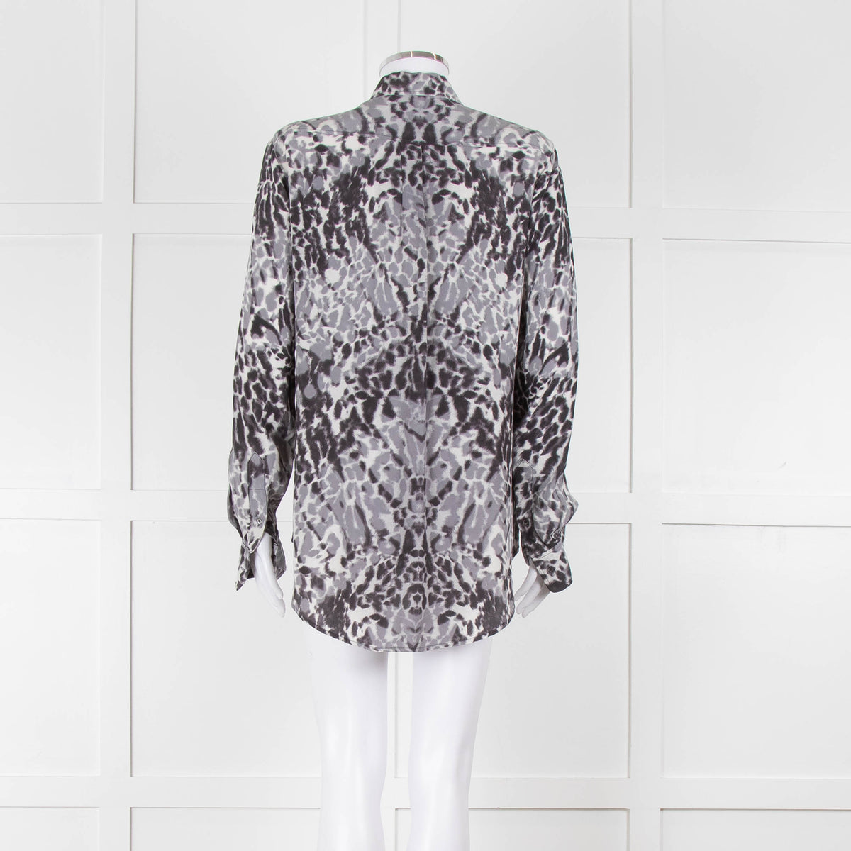 Joseph Grey Patterned Silk Shirt