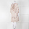 My Sleeping Gypsy Beige Linen Dress With Cut Out Pattern
