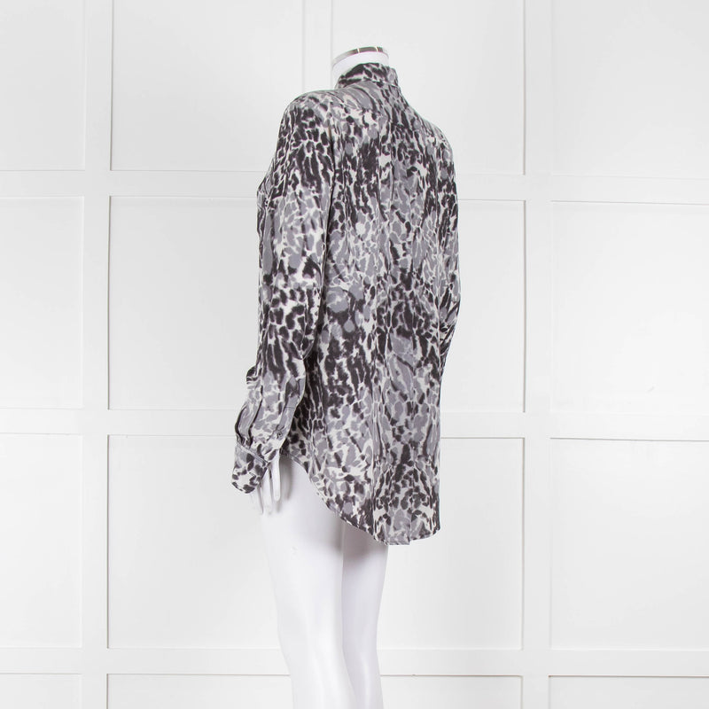 Joseph Grey Patterned Silk Shirt