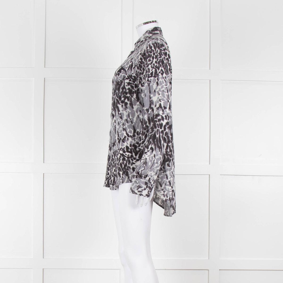 Joseph Grey Patterned Silk Shirt
