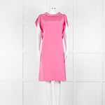 Etro Bubblegum Pink Draped Sleeve Shift Dress