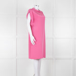 Etro Bubblegum Pink Draped Sleeve Shift Dress
