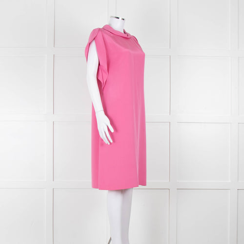 Etro Bubblegum Pink Draped Sleeve Shift Dress