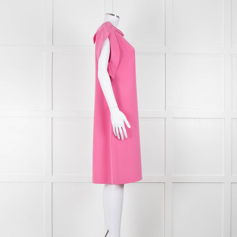 Etro Bubblegum Pink Draped Sleeve Shift Dress