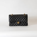 Chanel Black Caviar Medium Double Flap Bag with Gold Hardware