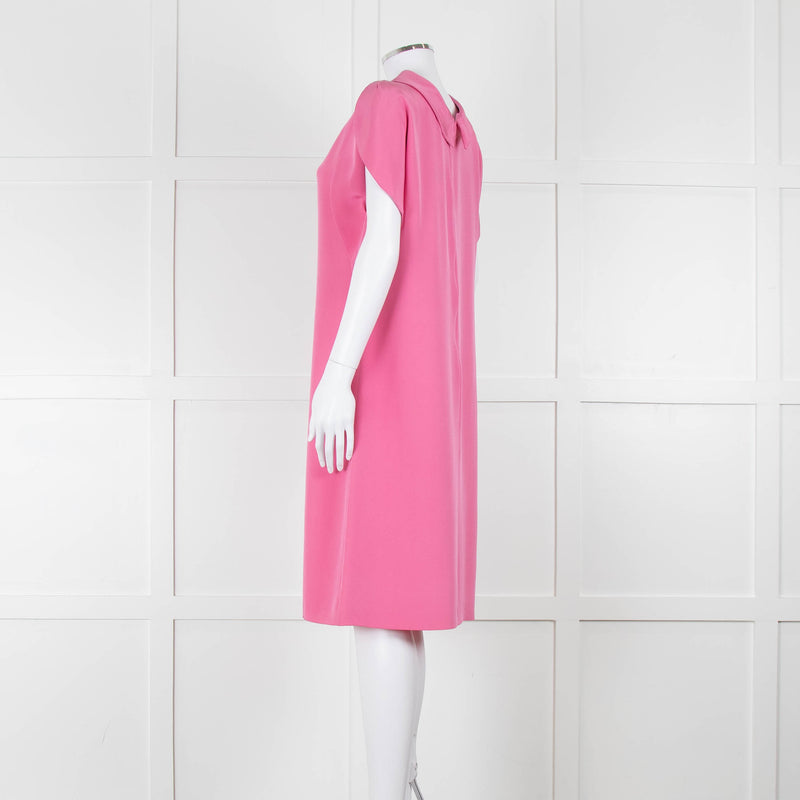 Etro Bubblegum Pink Draped Sleeve Shift Dress
