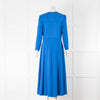 ME + EM Blue Jersey 3/4 Sleeve Midi Dress