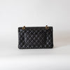 Chanel Black Caviar Medium Double Flap Bag with Gold Hardware