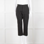 Jacquemus Black Linen High Waist Trousers