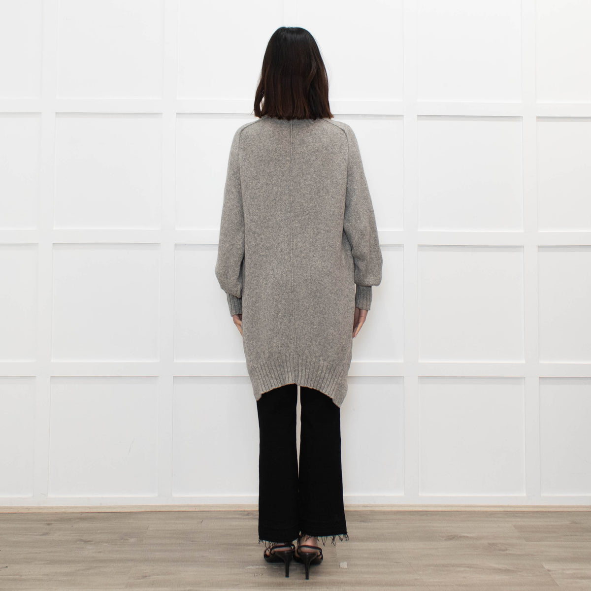 Isabel Marant Grey Open Side Long Rollneck Sweater