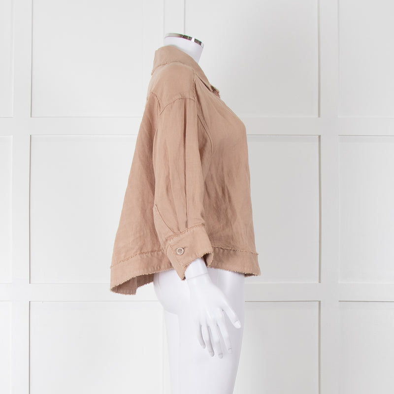 Repeat Beige Linen Shirt