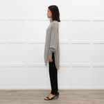 Isabel Marant Grey Open Side Long Rollneck Sweater