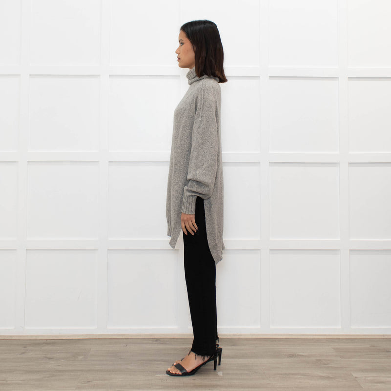 Isabel Marant Grey Open Side Long Rollneck Sweater