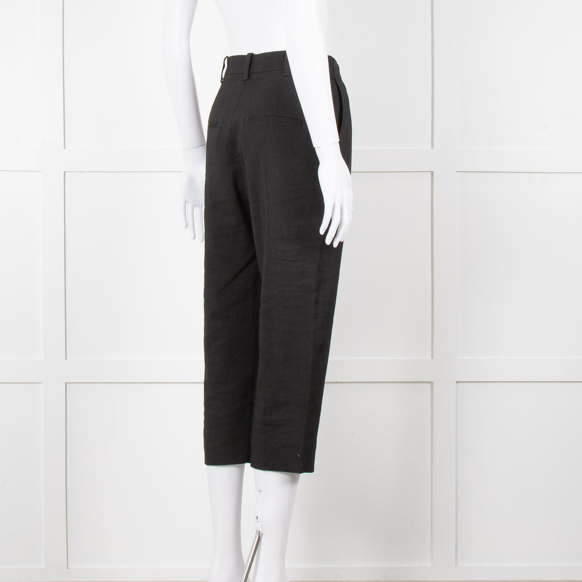 Jacquemus Black Linen High Waist Trousers