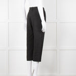 Jacquemus Black Linen High Waist Trousers
