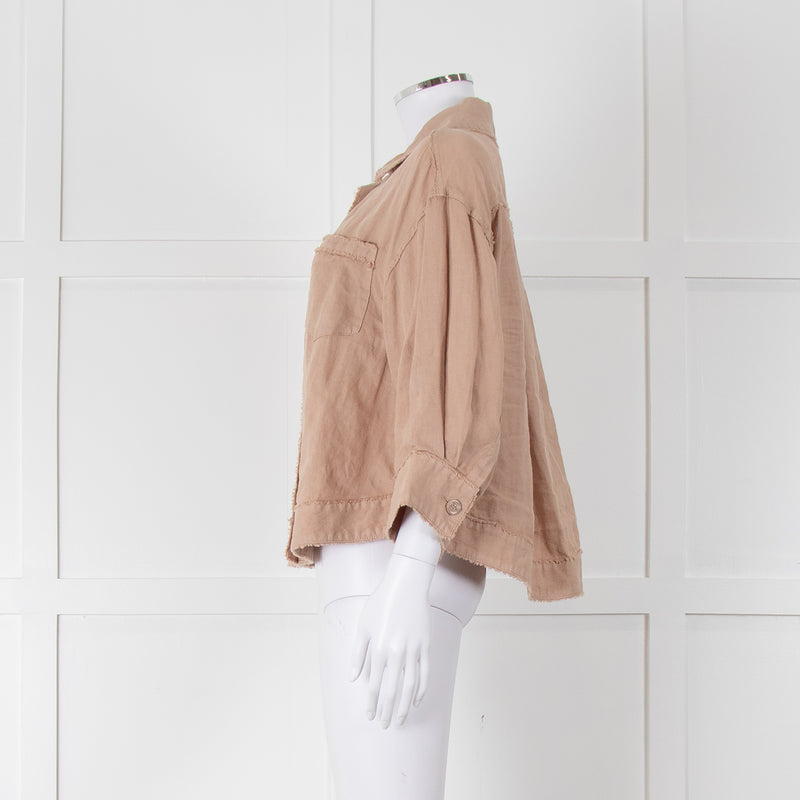 Repeat Beige Linen Shirt