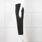 Jacquemus Black Linen High Waist Trousers
