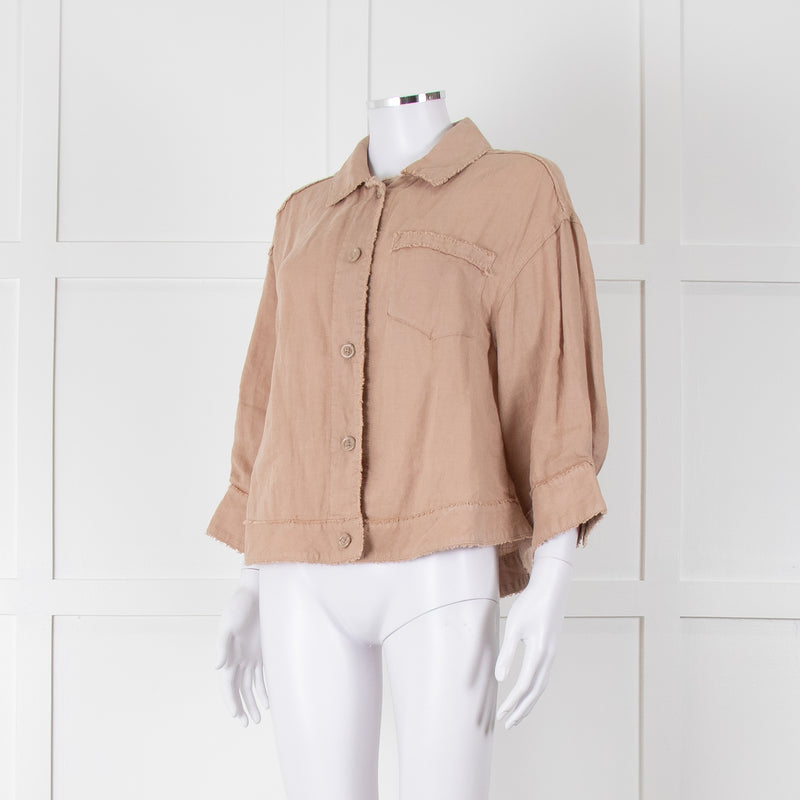 Repeat Beige Linen Shirt