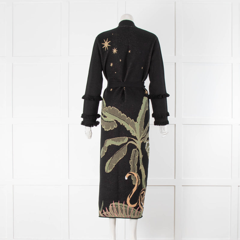 Hayley Menzies Black Gold GreenTiger Long Cardigan