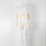 Greek Achaic Kori White Linen Broderie Anglaise Co-Ord