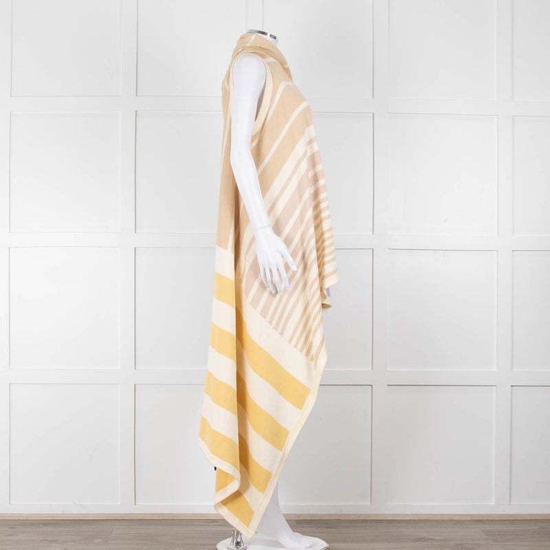 Joseph Yellow, Cream, Lilac and Black Knitted Cape