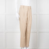 Anine Bing Beige Linen Trousers With Front Pleats