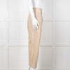 Anine Bing Beige Linen Trousers With Front Pleats