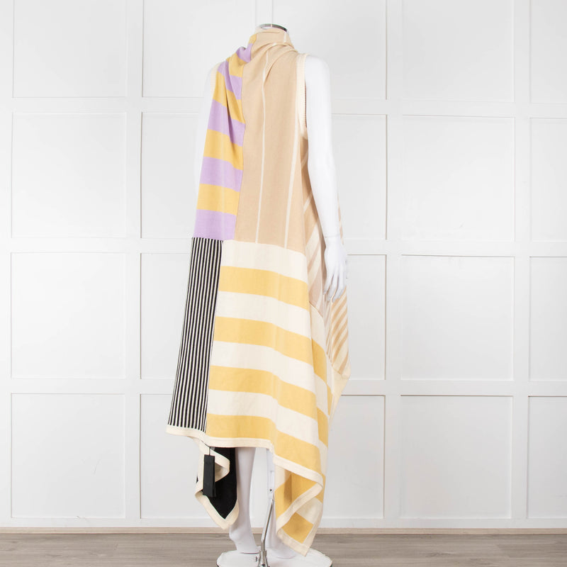 Joseph Yellow, Cream, Lilac and Black Knitted Cape
