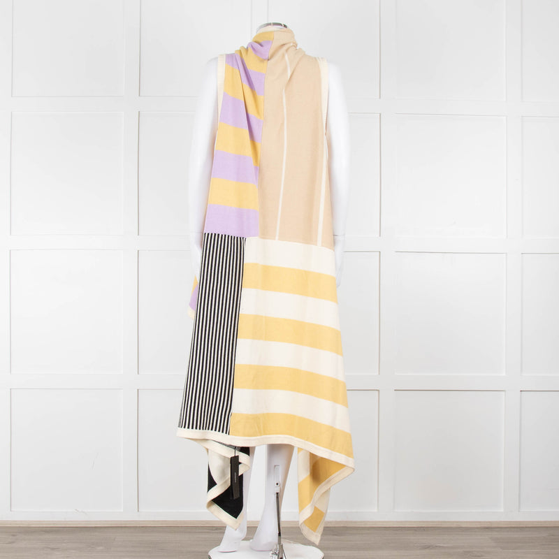 Joseph Yellow, Cream, Lilac and Black Knitted Cape
