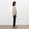 Dea Kudibal White Brown Blue Geometric Print Top