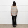 Dea Kudibal White Brown Blue Geometric Print Top