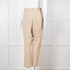 Anine Bing Beige Linen Trousers With Front Pleats