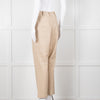 Anine Bing Beige Linen Trousers With Front Pleats