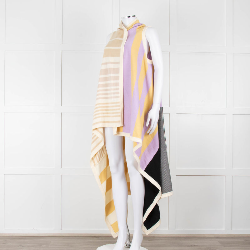 Joseph Yellow, Cream, Lilac and Black Knitted Cape